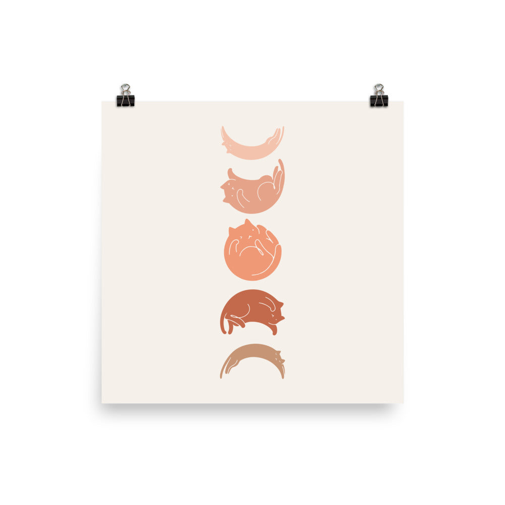 Cat Landscape 142B: The Moon - Art print