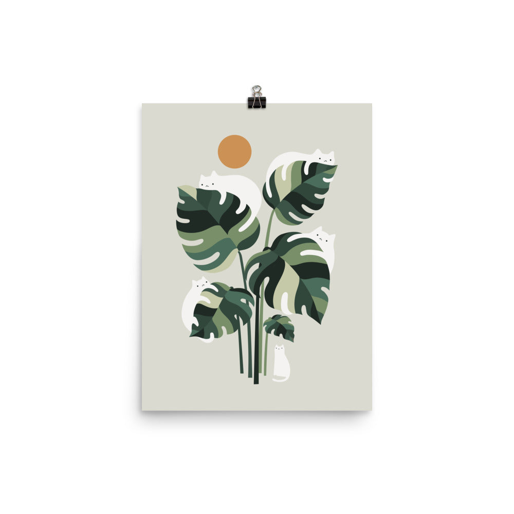 Cat and Plant 11 - Art print