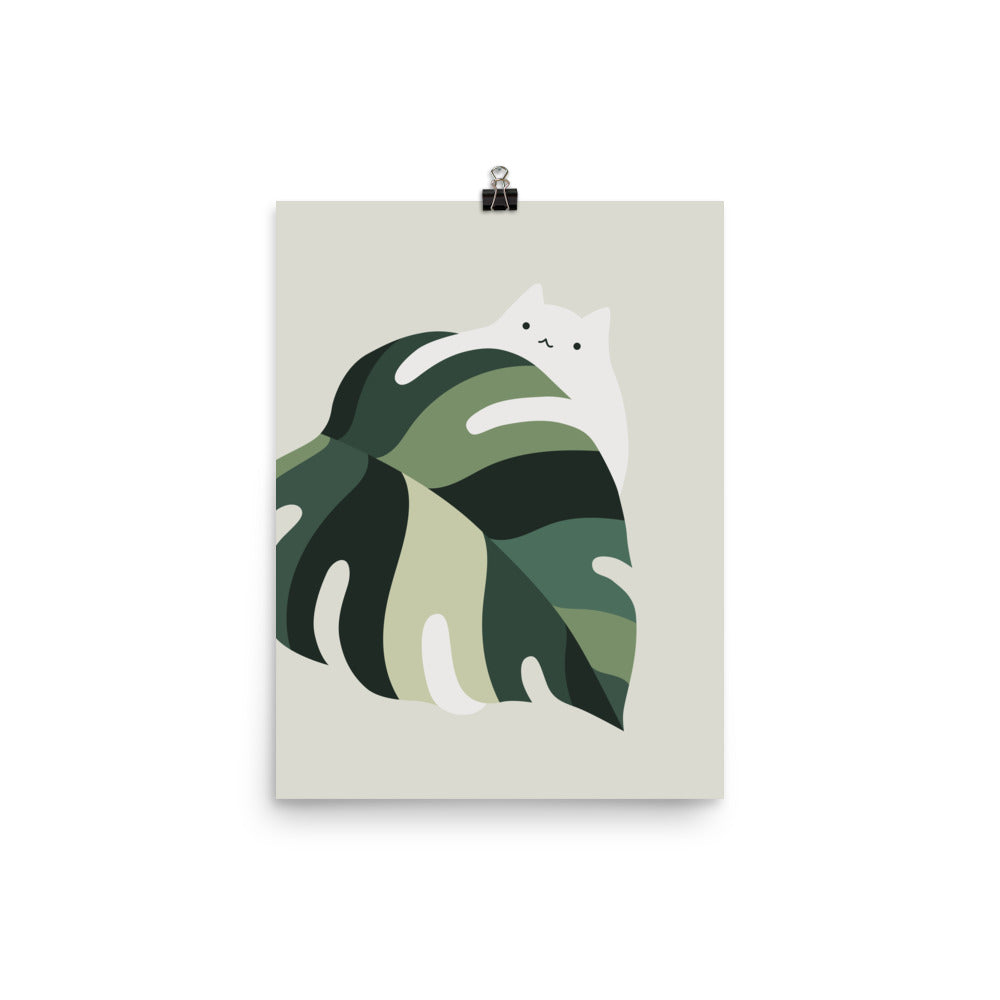 Cat and Plant 12B - Art print