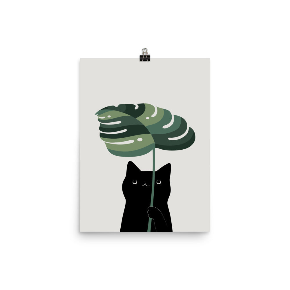 Cat and Plant 16 - Art print