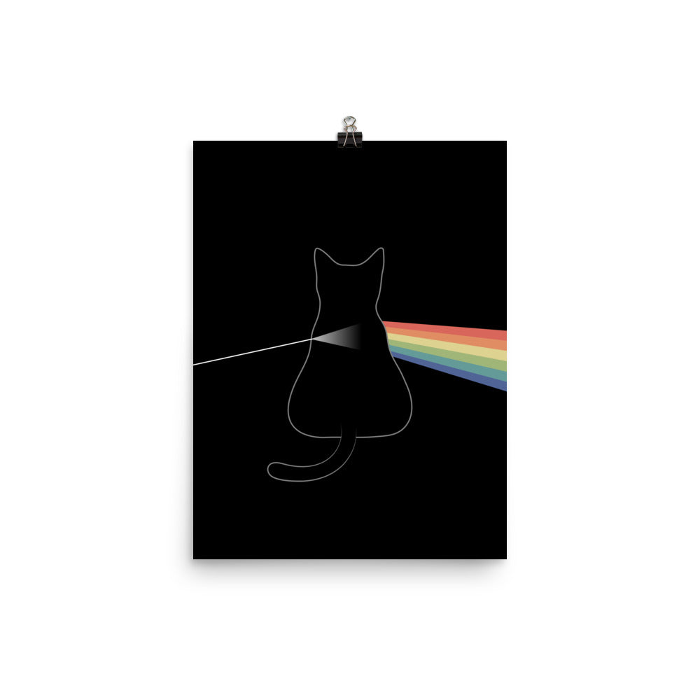 Life is more colourful with cat - Art print