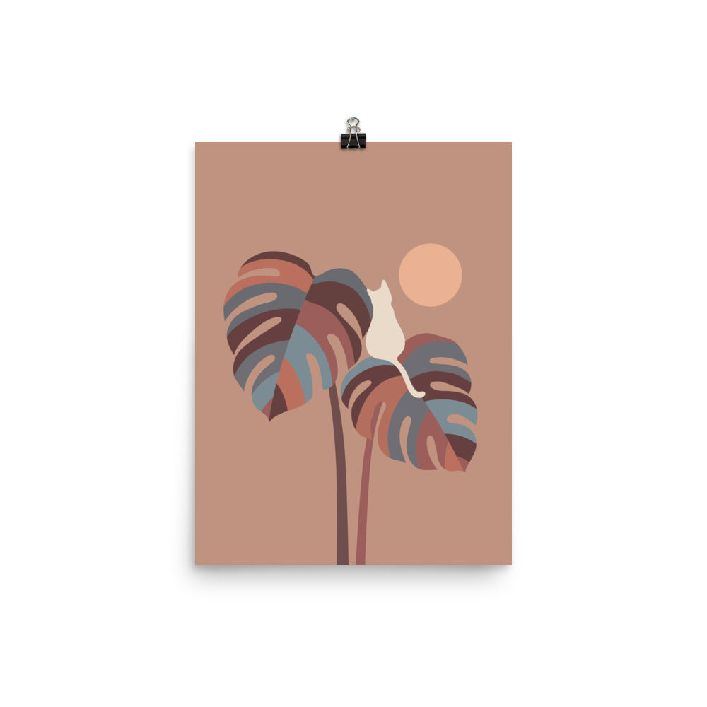 Cat and Plant 41 - Art print