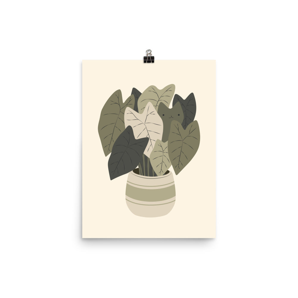 Cat and Plant 44 - Art print