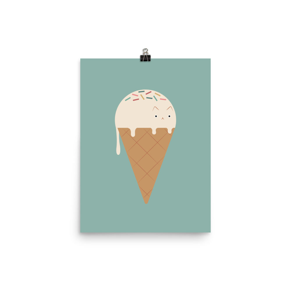 Ice cream cat - Art print
