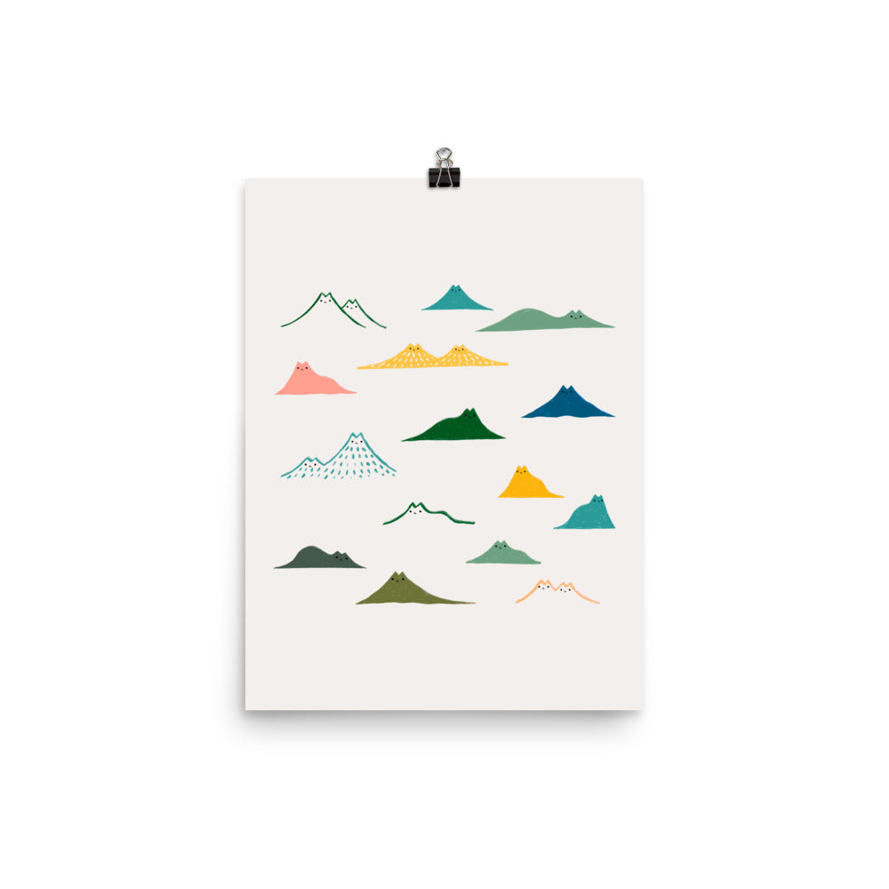 Cat Landscape 140: Many Meowtains - Art print