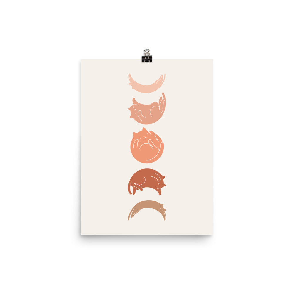 Cat Landscape 142B: The Moon - Art print