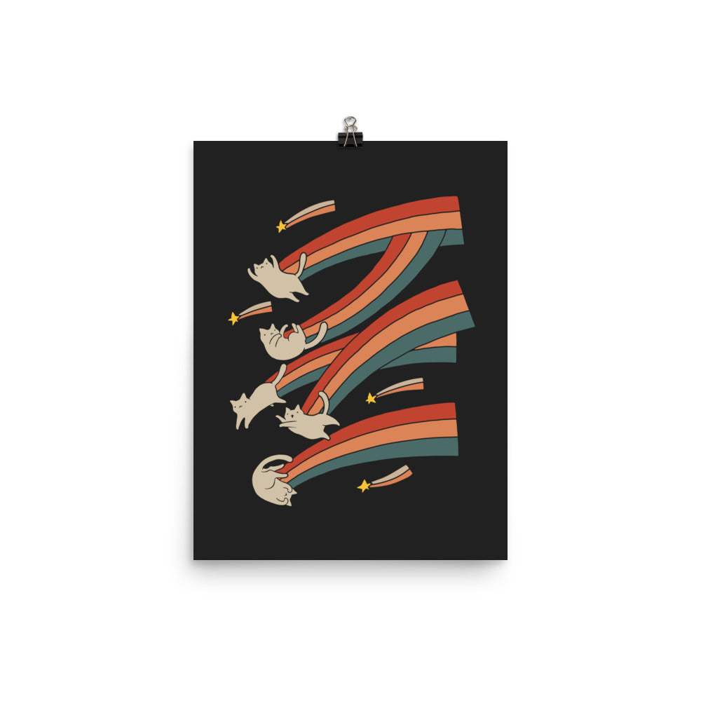 Cat Landscape 164: The Shooting Stars - Art print