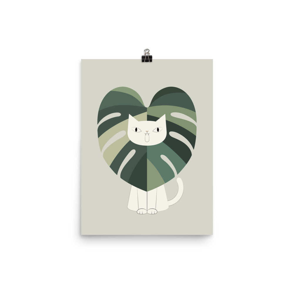 Cat and Plant 62: Roar! - Art print