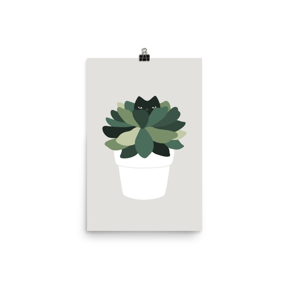 Cat and Plant 46 - Art print