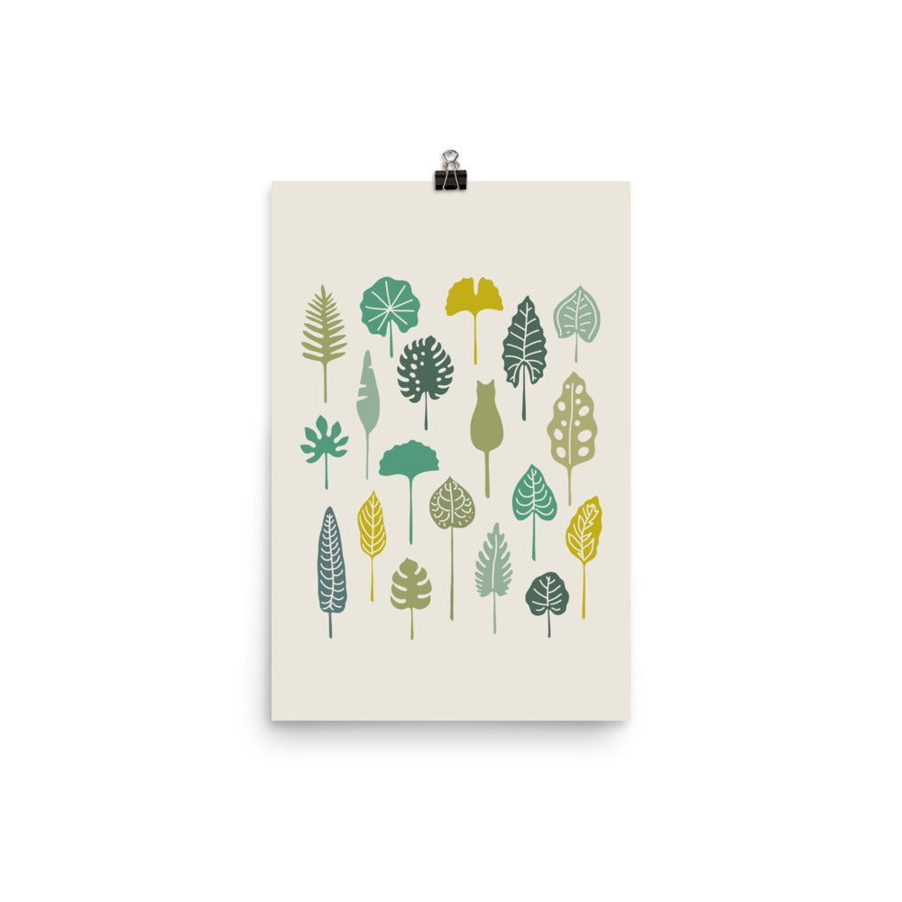 Cat and Plant 49: Cat Leaf - Art print