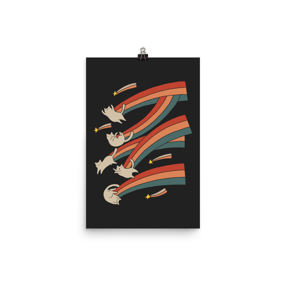 Cat Landscape 164: The Shooting Stars - Art print