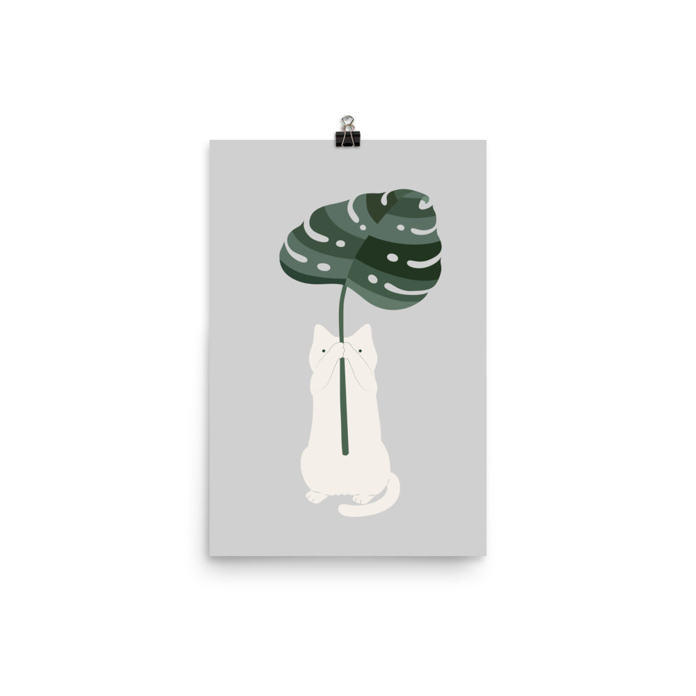 Cat and Plant 58 - Art print