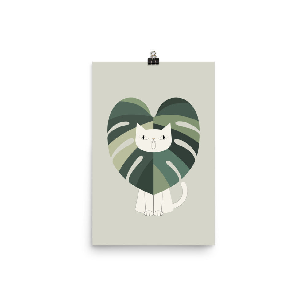 Cat and Plant 62: Roar! - Art print