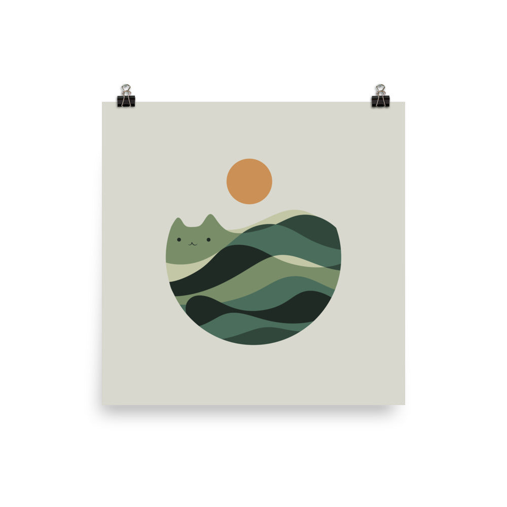 Cat Landscape 123 - Art print