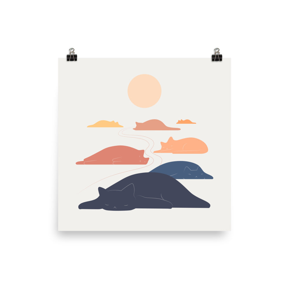 Cat Landscape 159 - Art print