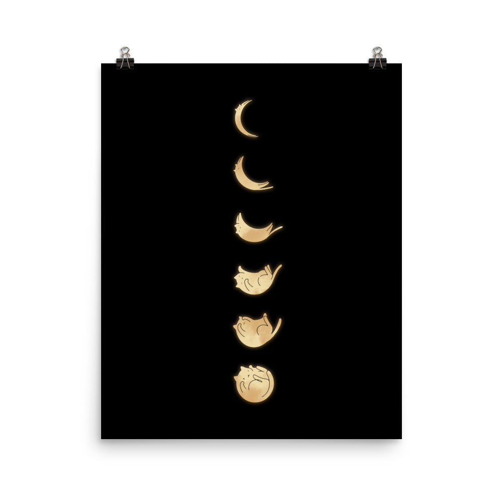Cat Landscape 57: Phases of the Meow - Art print