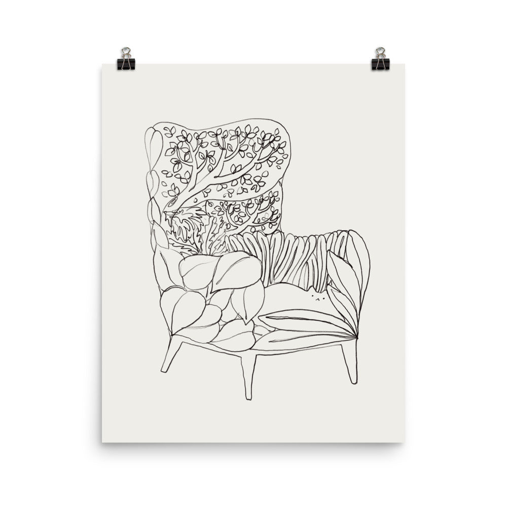 Cat and Plant 19 - Art print