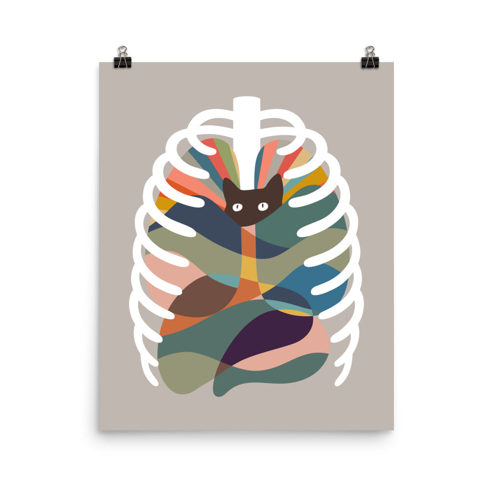 Cat Landscape 107: Here Comes The Cat - Art print