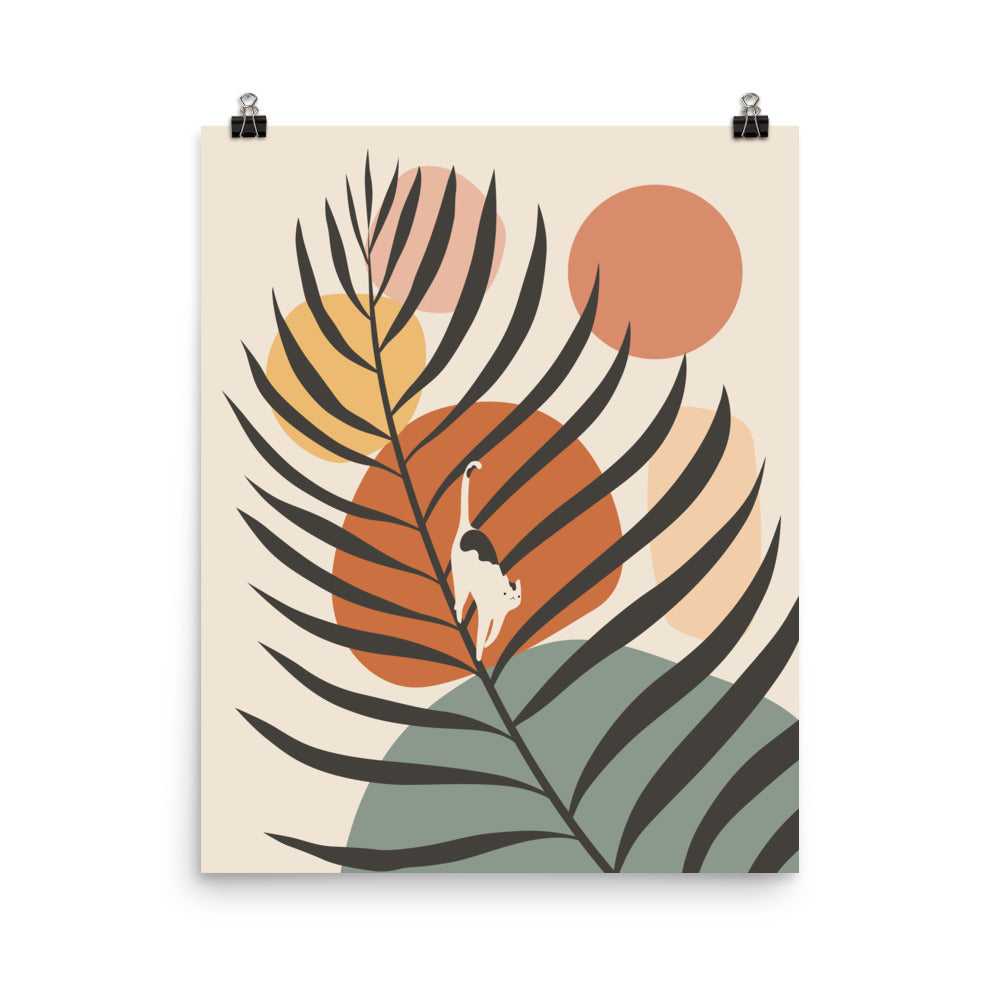 Cat and Plant 32 - Art print