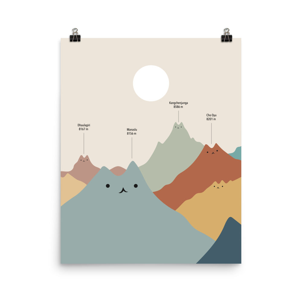 Cat Landscape 115: Himeowlaya (B) - Art print