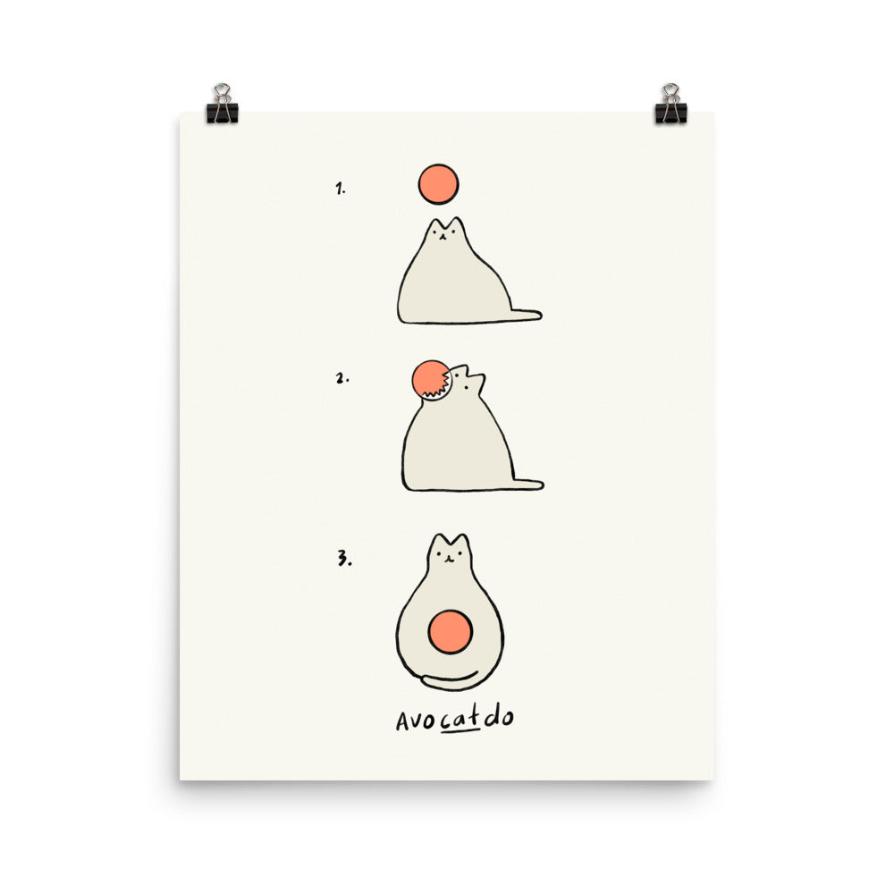 Cat Puns 1: Avocatdo - Art print