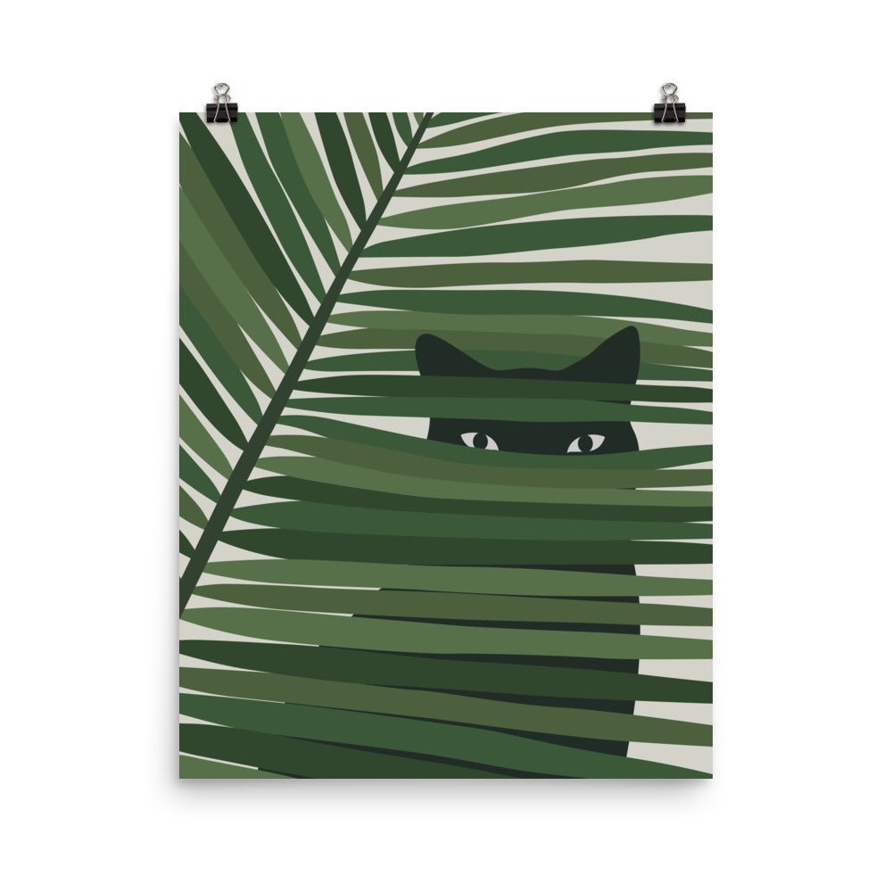 Cat and Plant 53 - Art print