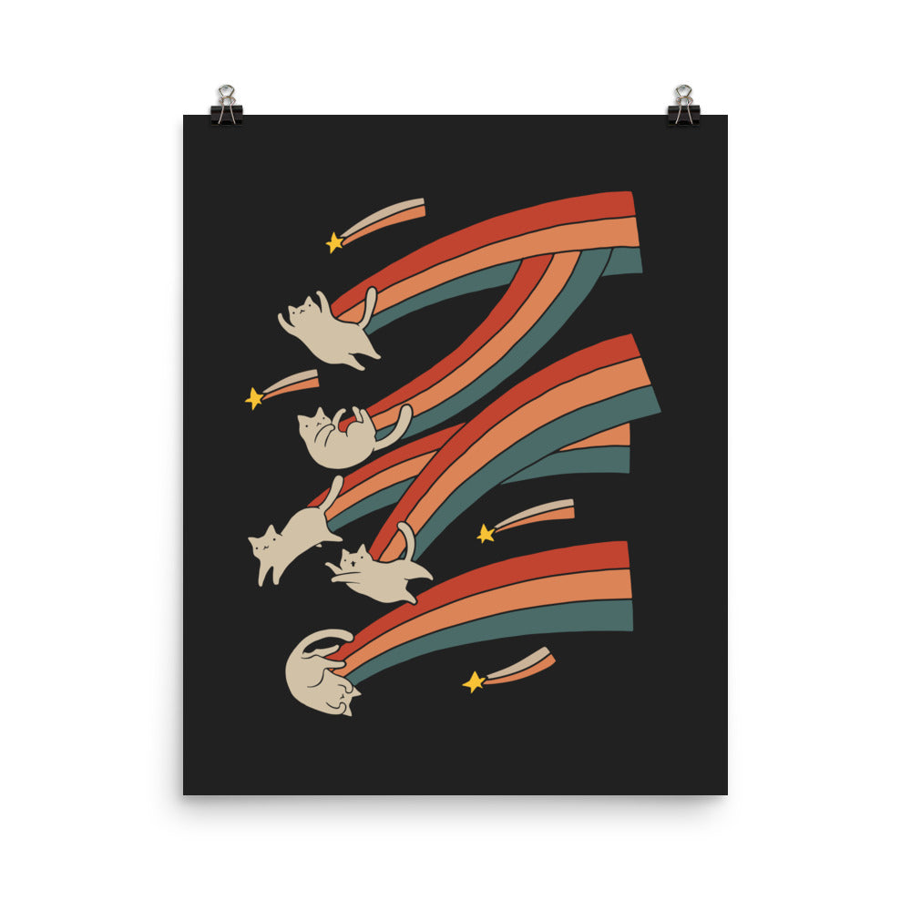 Cat Landscape 164: The Shooting Stars - Art print