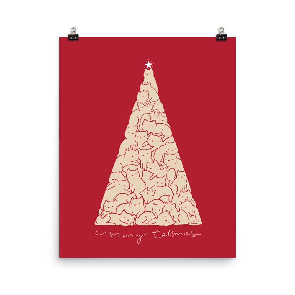 Cat Landscape 169: Merry Catsmas - Art print