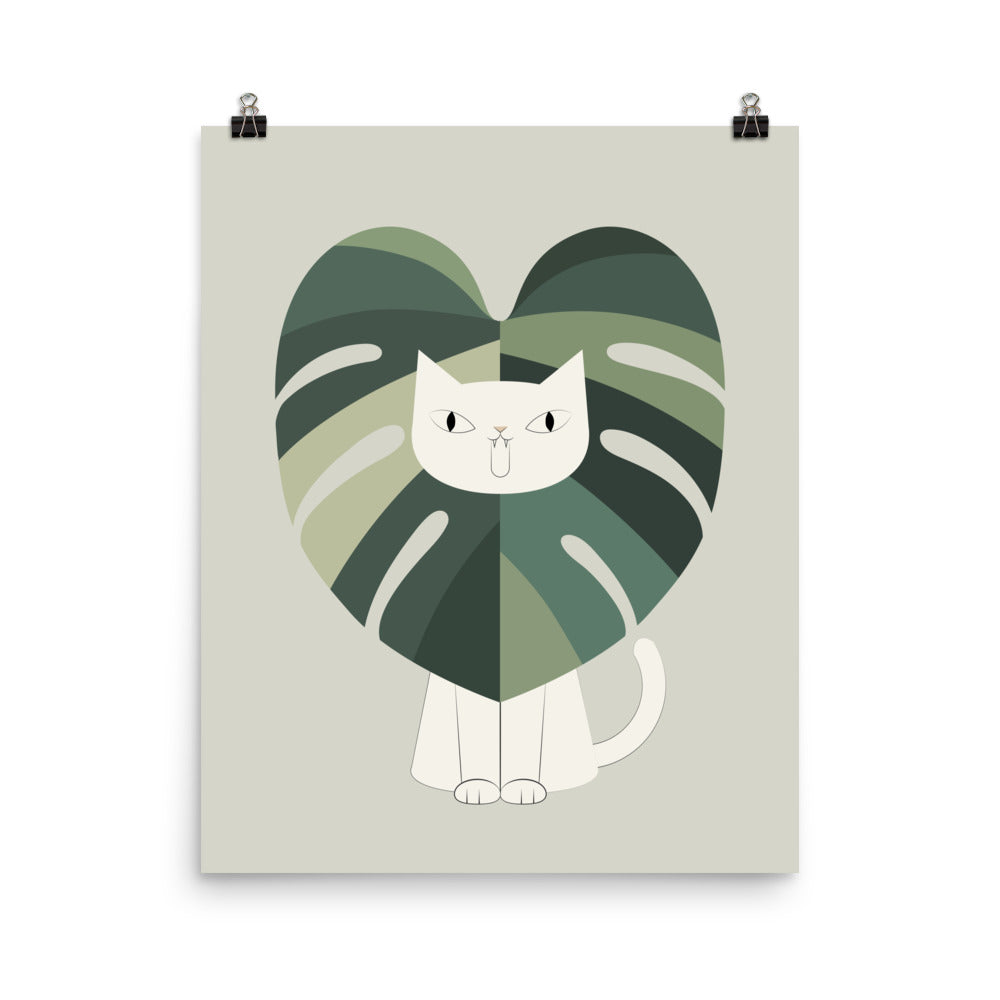 Cat and Plant 62: Roar! - Art print