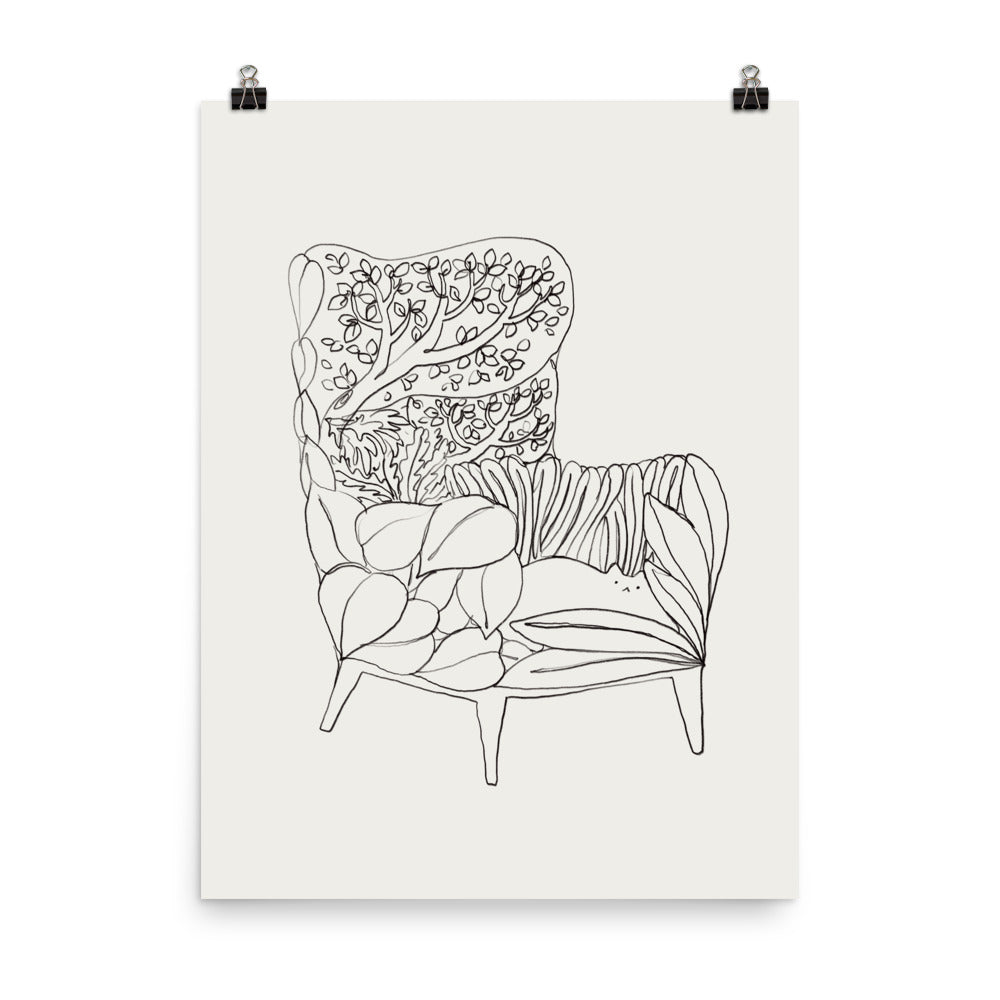 Cat and Plant 19 - Art print