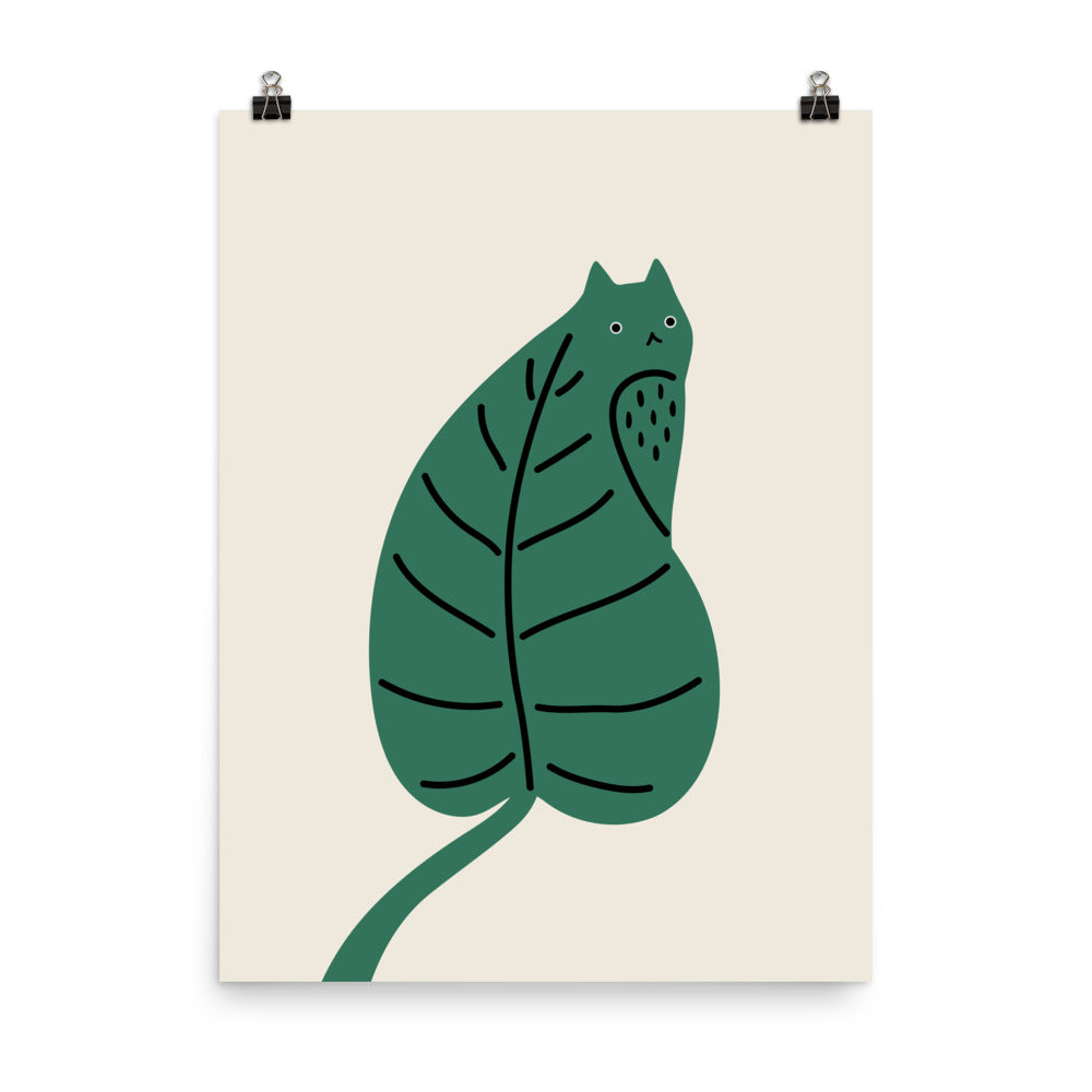 Cat and Plant 27 - Art print