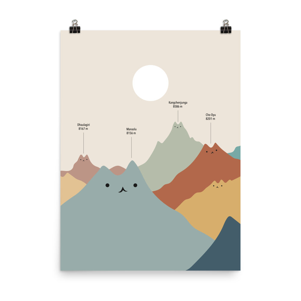 Cat Landscape 115: Himeowlaya (B) - Art print