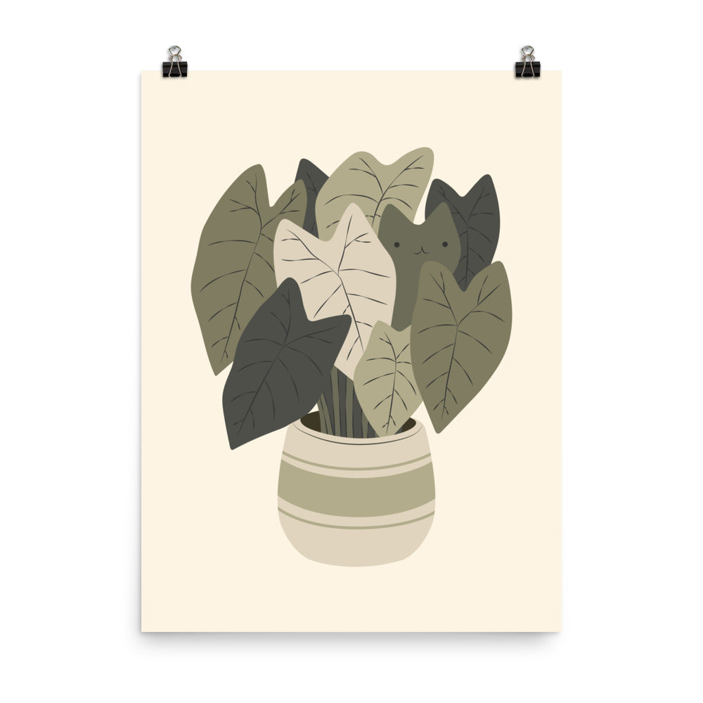 Cat and Plant 44 - Art print