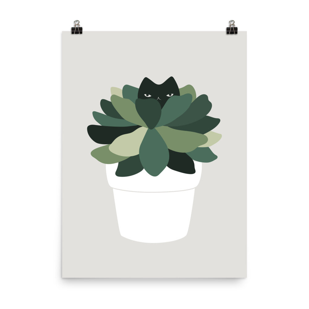 Cat and Plant 46 - Art print