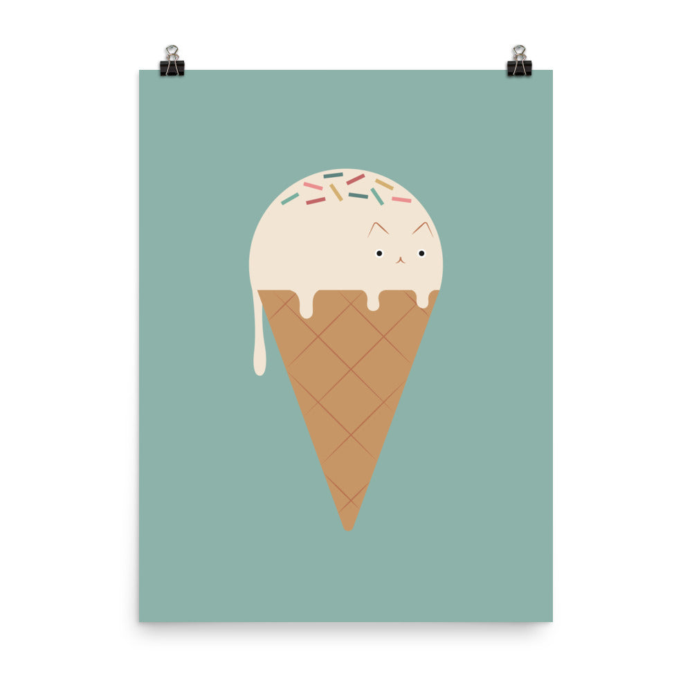 Ice cream cat - Art print