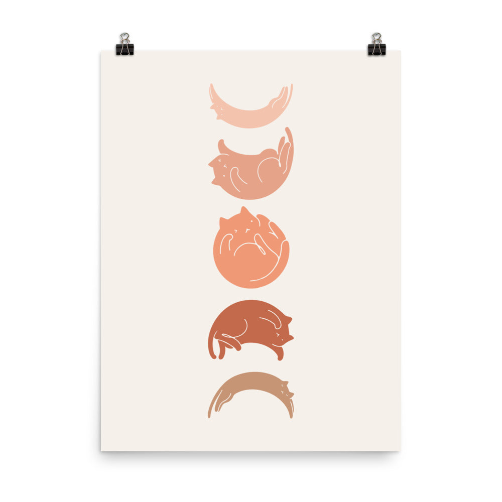 Cat Landscape 142B: The Moon - Art print