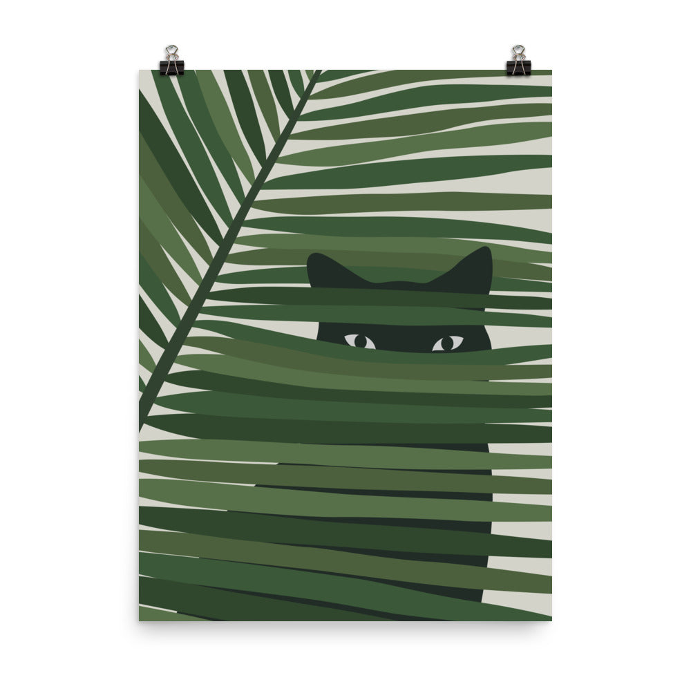 Cat and Plant 53 - Art print