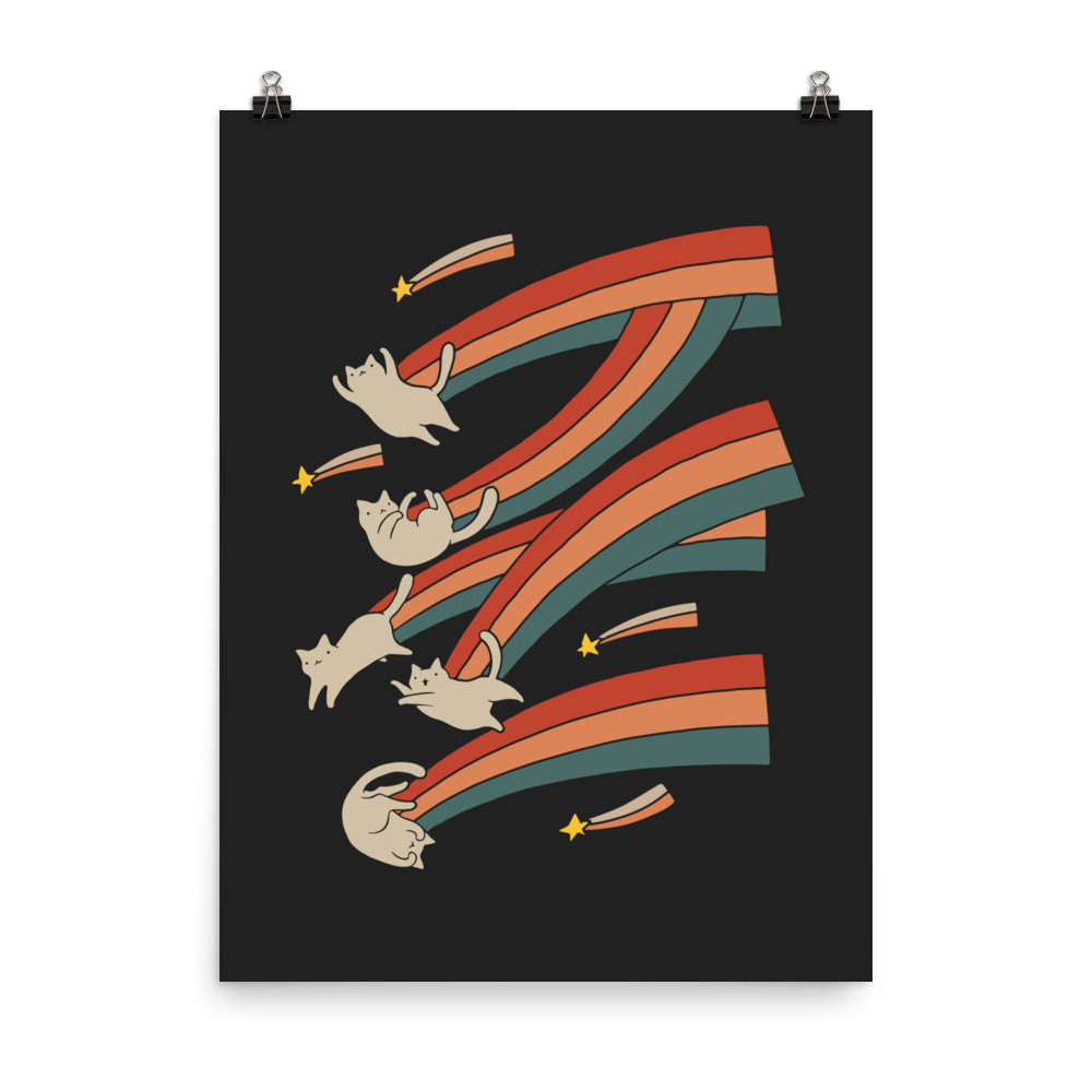 Cat Landscape 164: The Shooting Stars - Art print