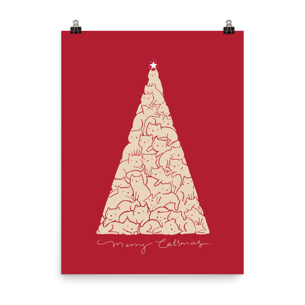 Cat Landscape 169: Merry Catsmas - Art print