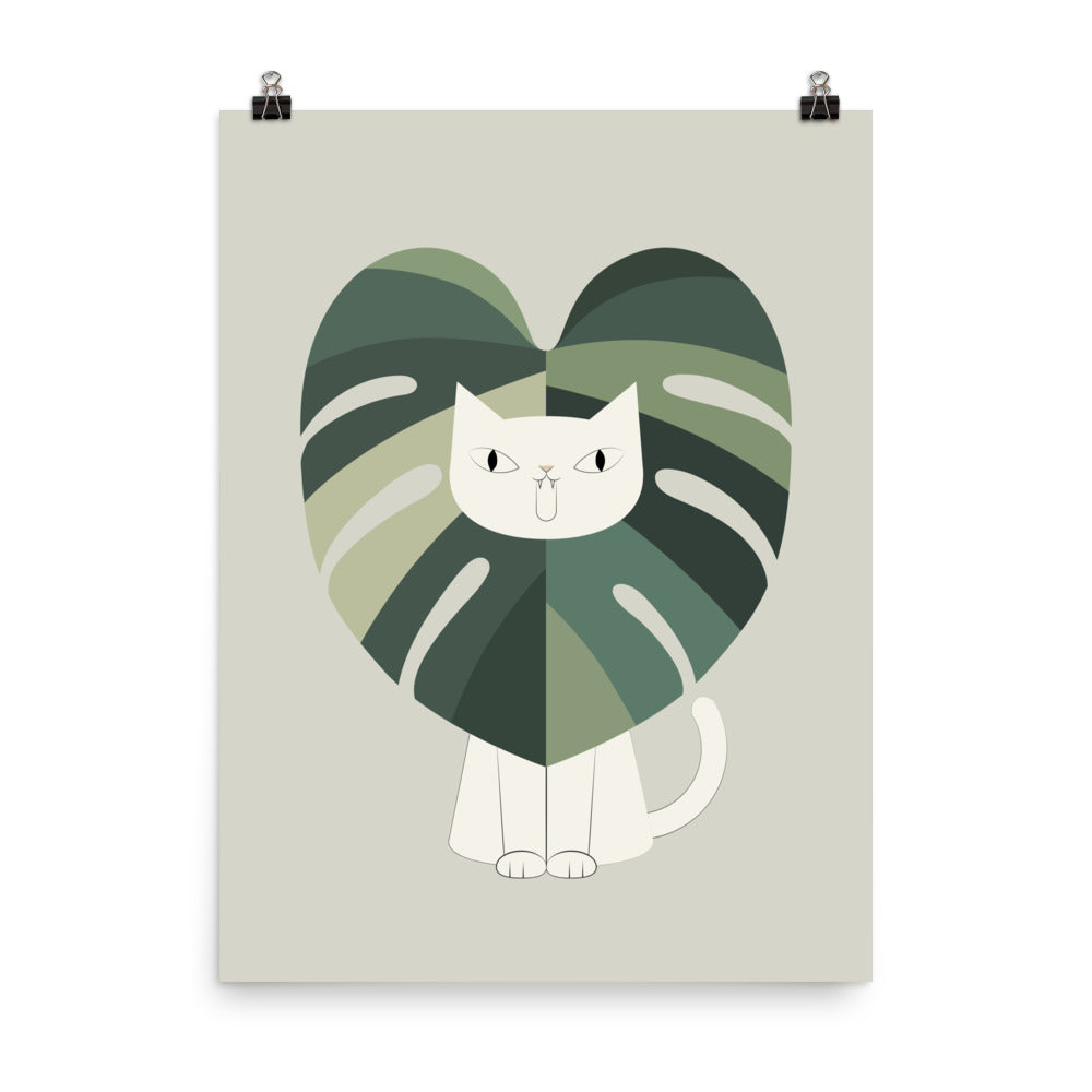 Cat and Plant 62: Roar! - Art print