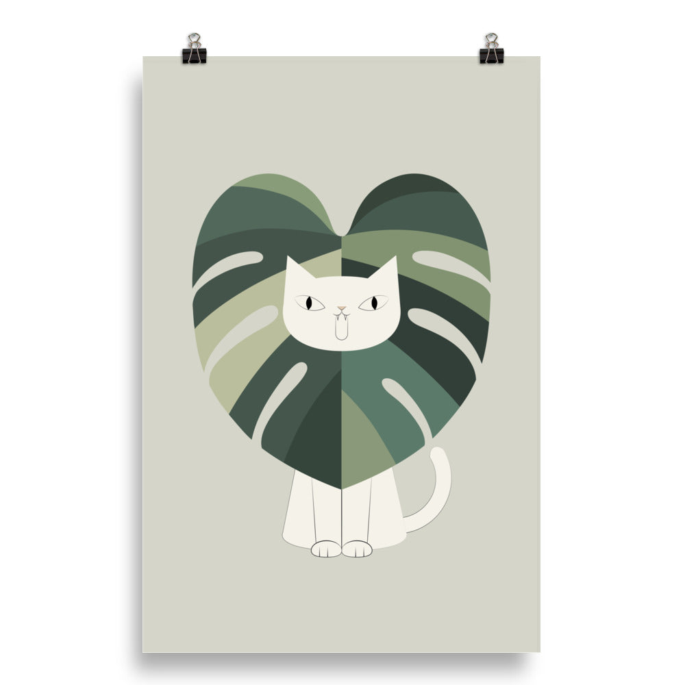 Cat and Plant 62: Roar! - Art print