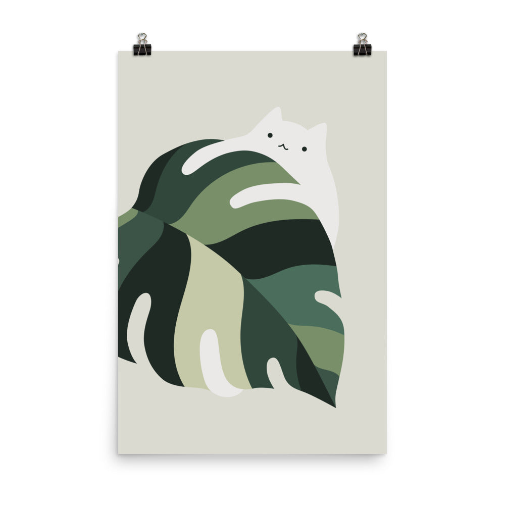 Cat and Plant 12B - Art print