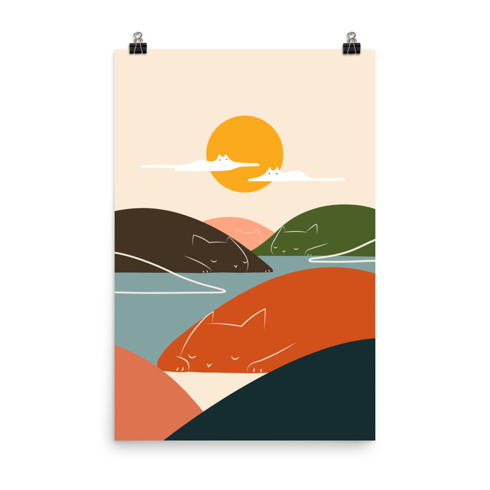 Cat Landscape 104 - Art print