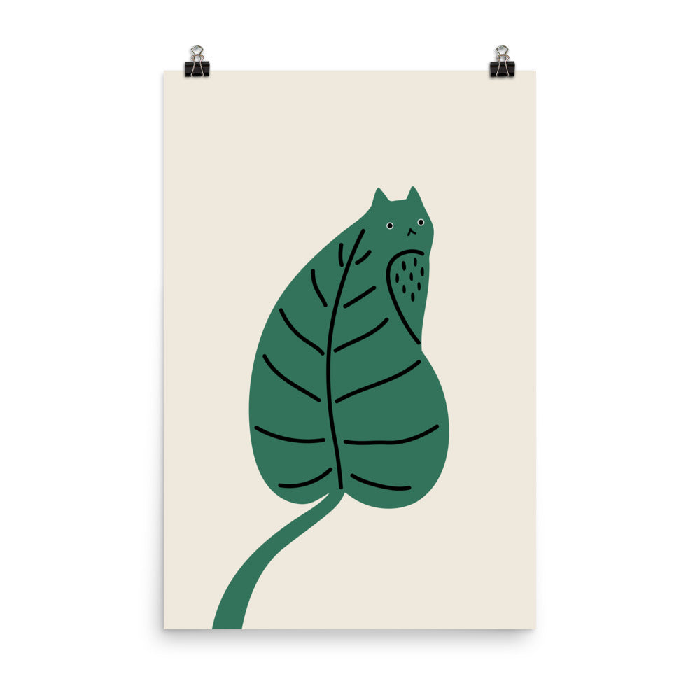 Cat and Plant 27 - Art print