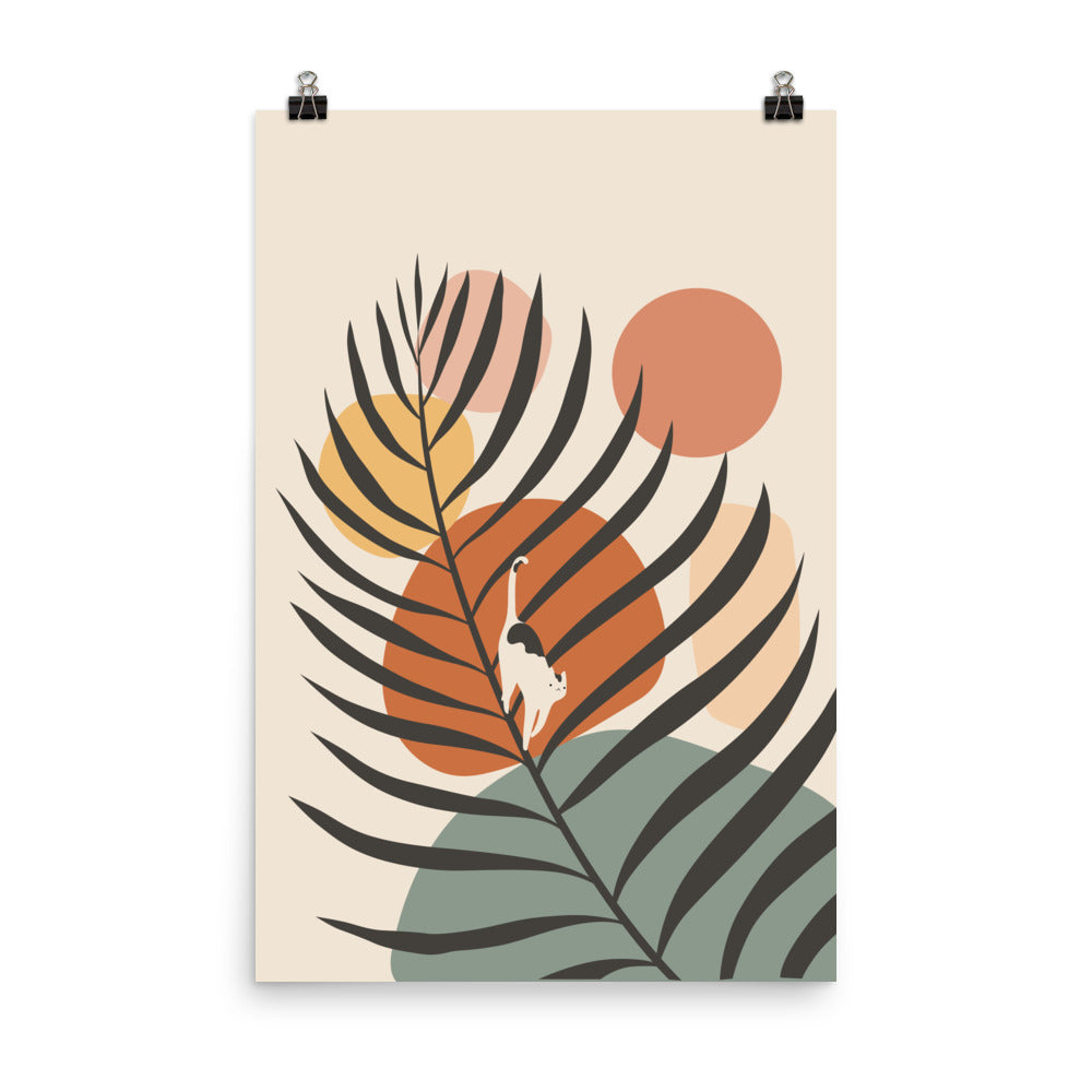 Cat and Plant 32 - Art print