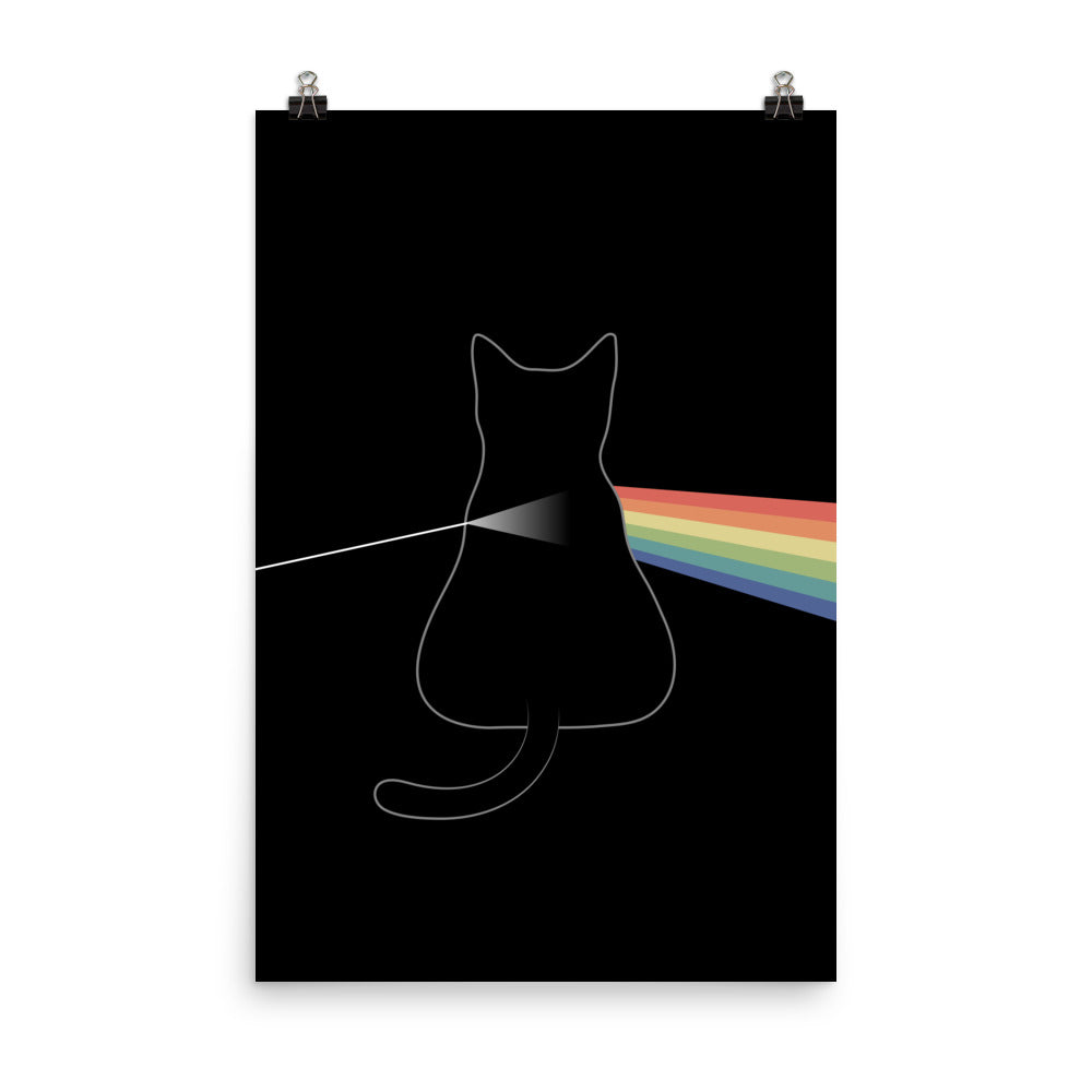 Life is more colourful with cat - Art print