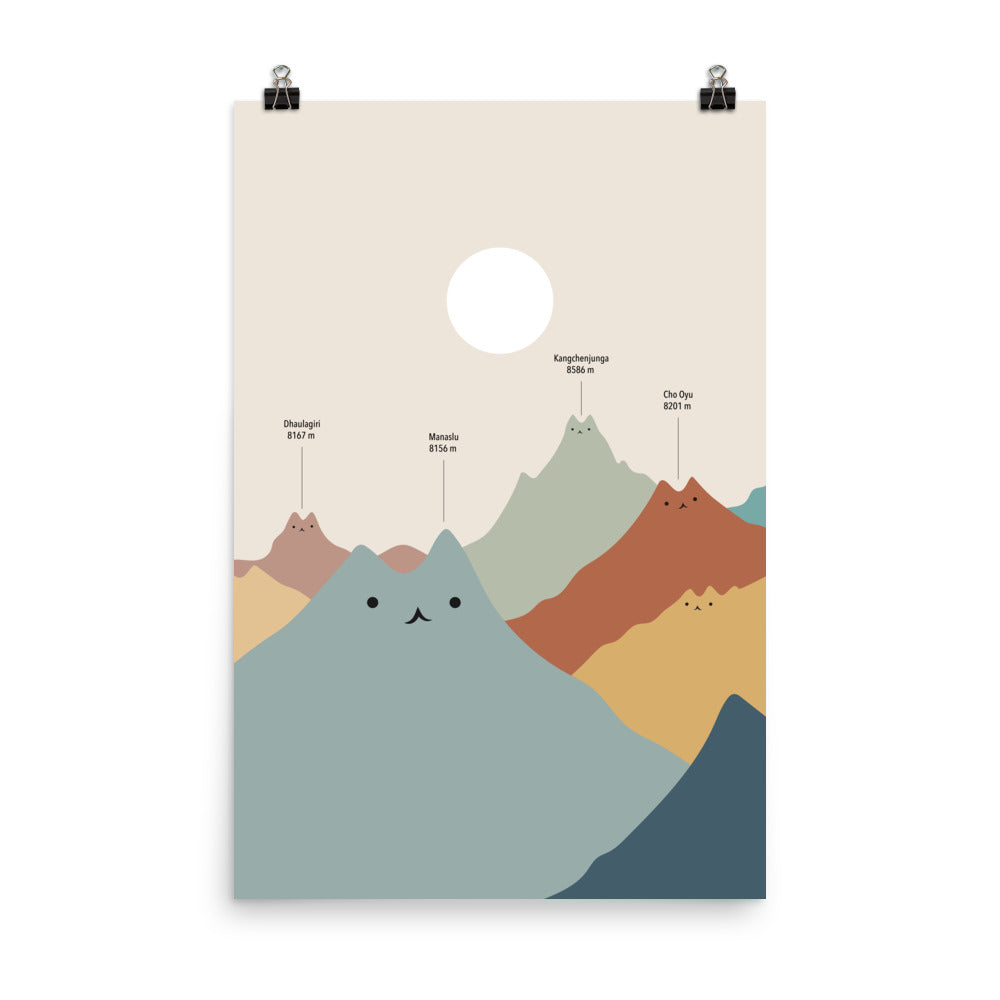 Cat Landscape 115: Himeowlaya (B) - Art print