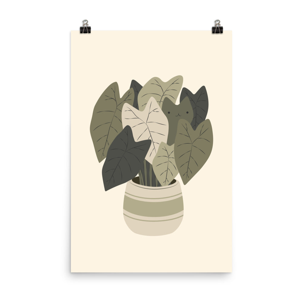 Cat and Plant 44 - Art print