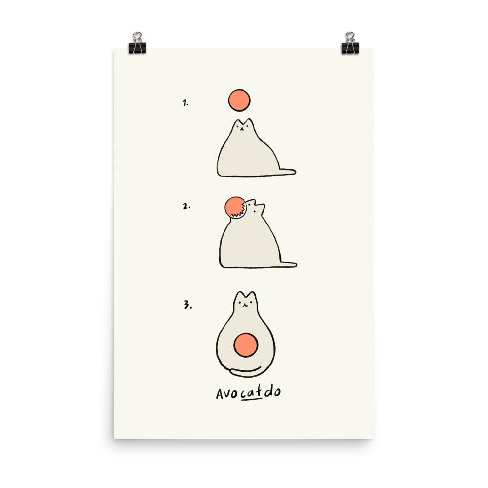 Cat Puns 1: Avocatdo - Art print