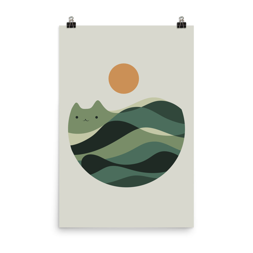 Cat Landscape 123 - Art print